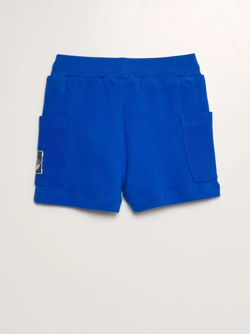 Short en molleton bleu