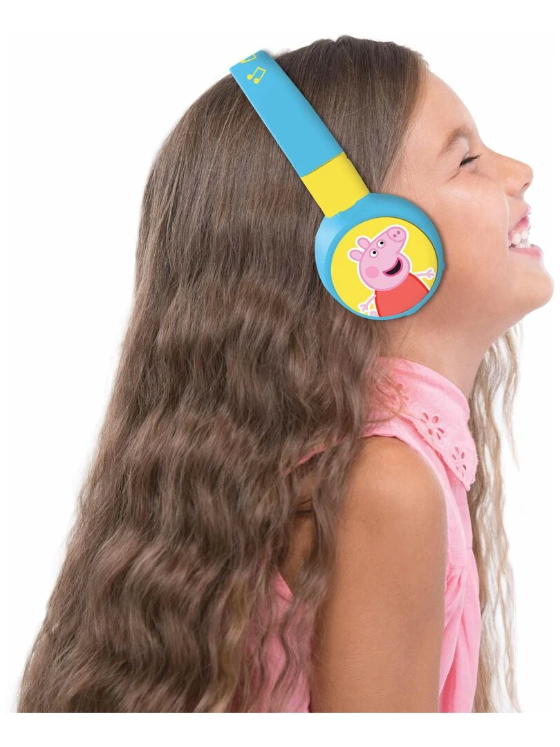 Casque 2 En 1 Peppa Pig Bluetooth® Et Filaire Pliable Pour Enfants Avec Limitation De Son   N/A