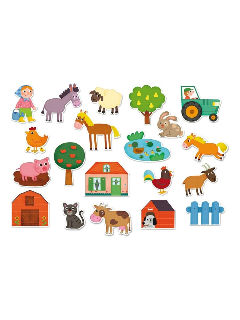Magnets De La Ferme En Bois Jaune