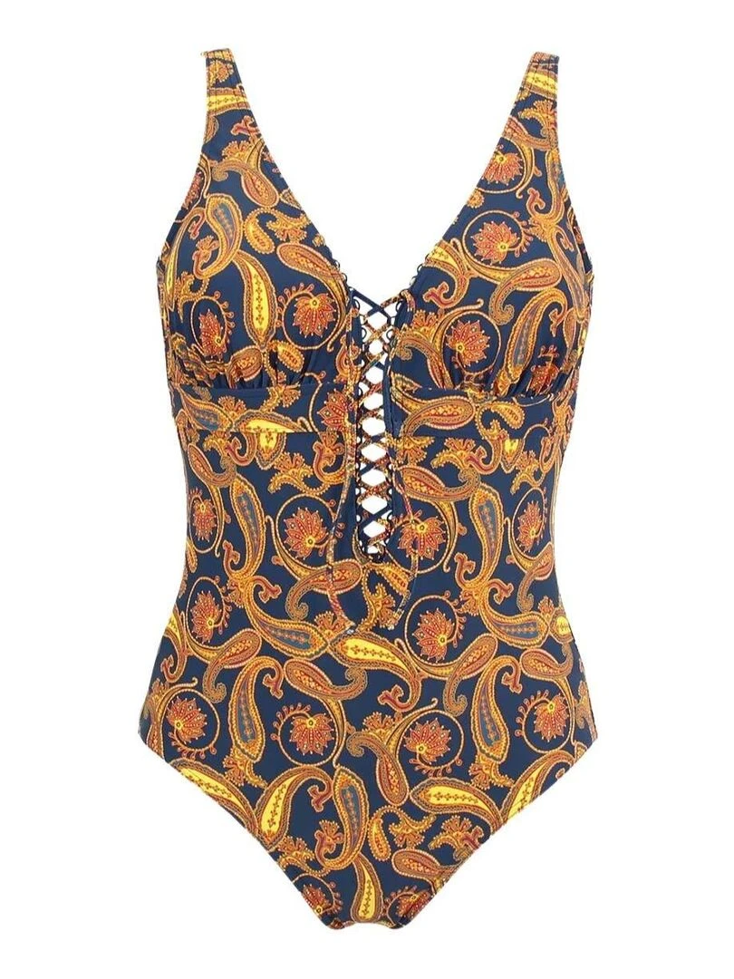 Maillot 1 pièce sans armatures bonnet CDE Caracas   Bleu