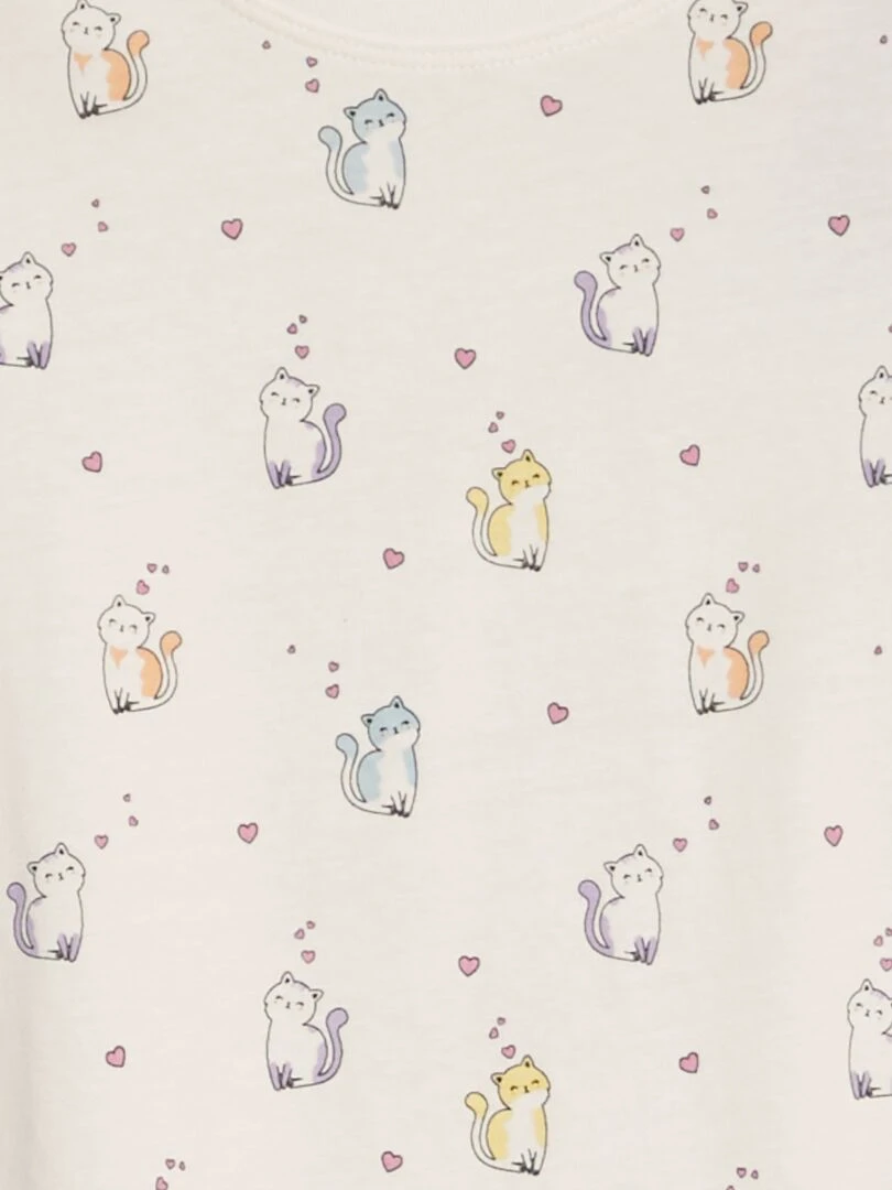 Chemise de nuit à motif Blanc