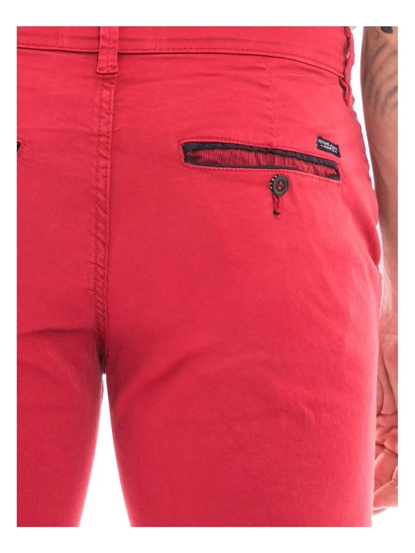 Pantalon chino slim CARLTON   Rouge