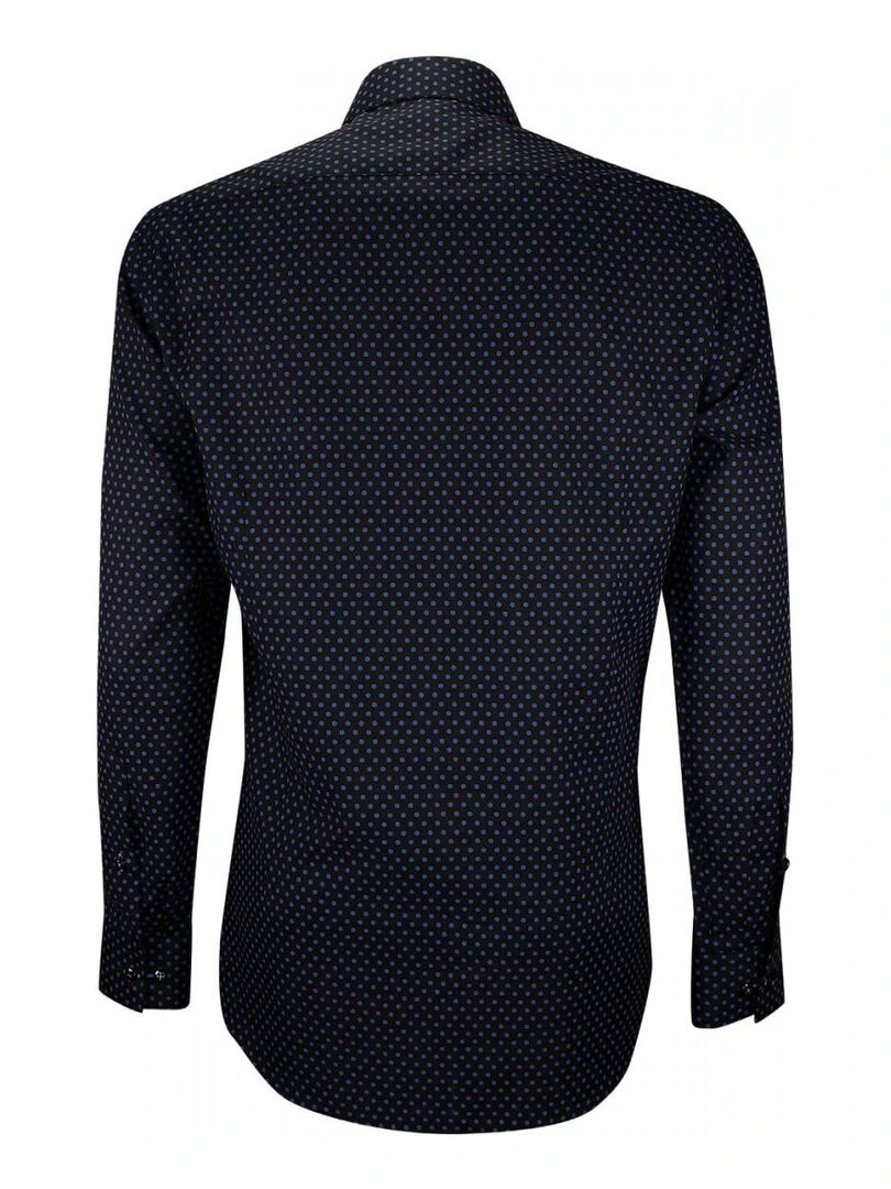 Chemise mode gorge cachée à motifs LUIGI   Noir