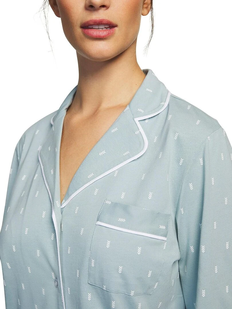 Chemise de nuit manches longues Algodon   Vert