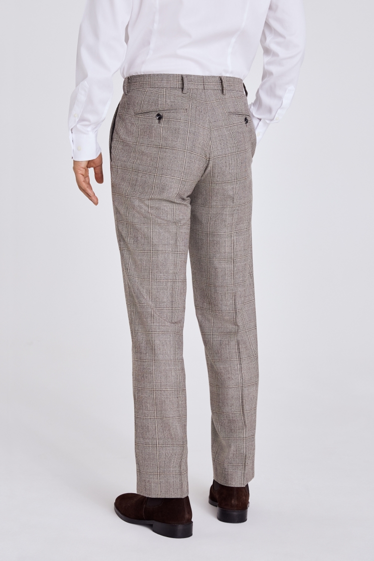 Regular Fit Neutral Check Performance Trousers Buy Online at Moss