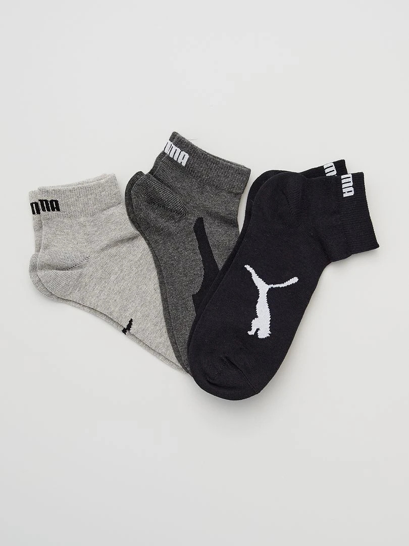 Lot de 3 paires de chaussettes 'Puma' noir/gris