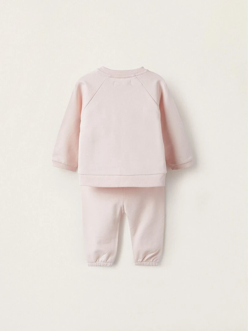 Pull + Pantalon avec Effet en 3D pour Nouveau Né 'Be My Friends' NATURE TAKEOVER Rose