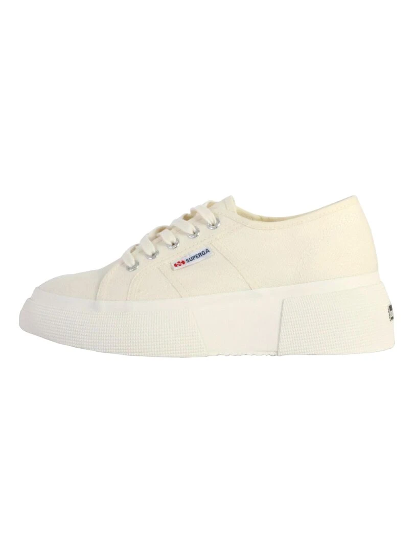 Basket Basse à Lacets Superga Bubble Beige