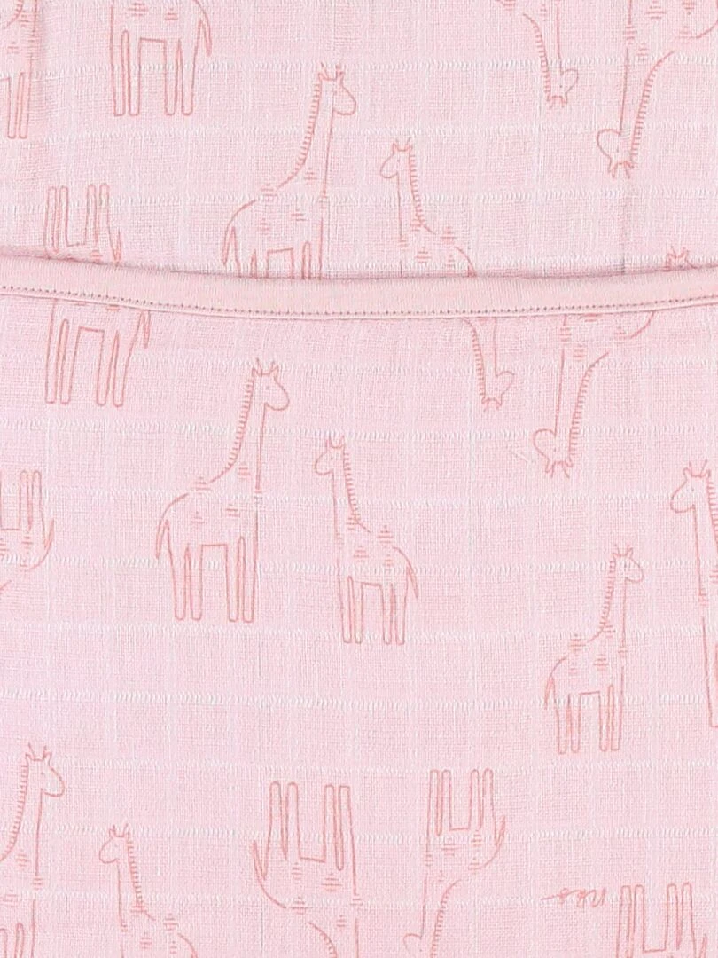 Poche de rangement en mousseline BIO    Rose