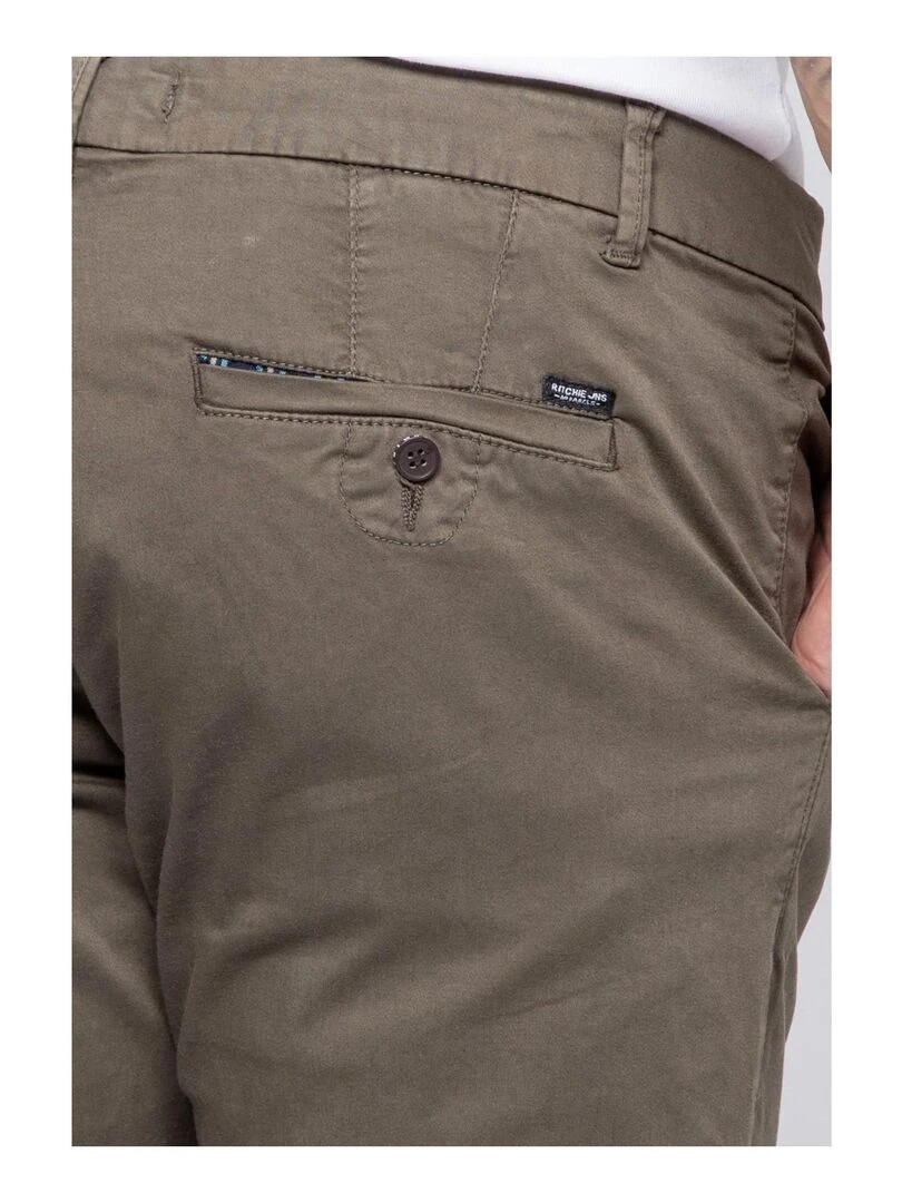 Pantalon chino coupe ajustée VAIRE   Kaki