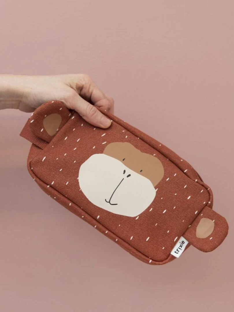Trousse de toilette Mr Monkey Trixie Marron caramel