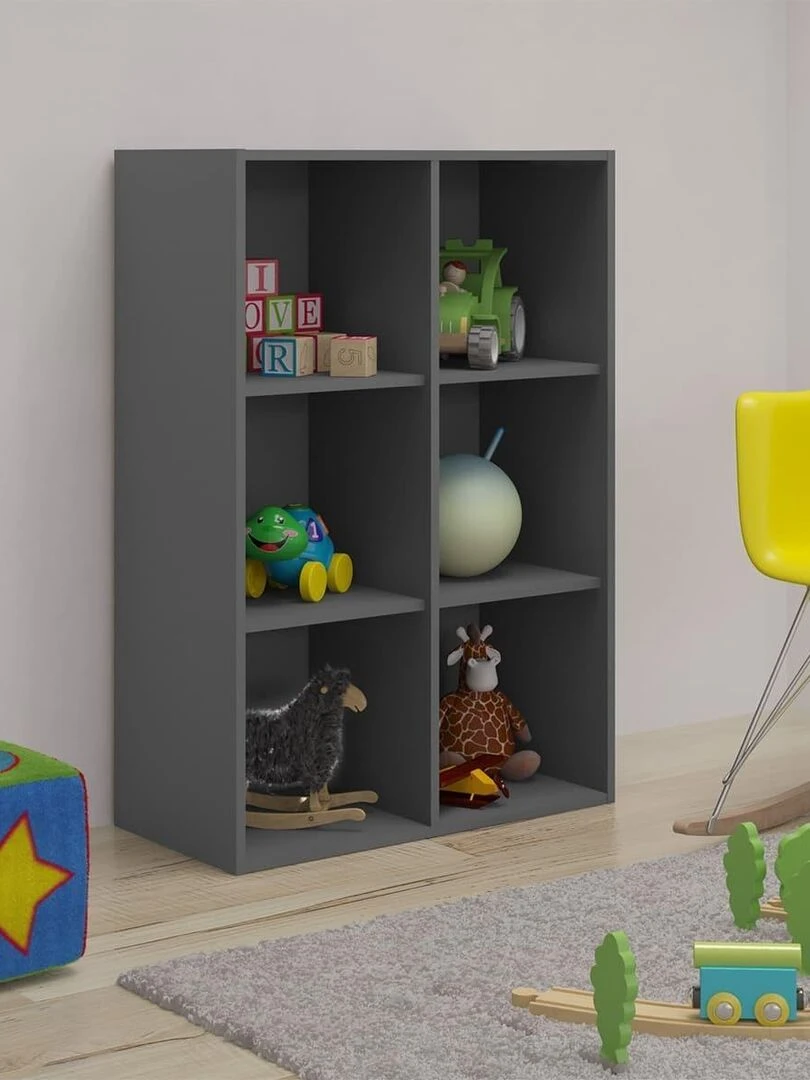 Casier de rangement 6 cases Timeus AKITEN RETAIL Gris