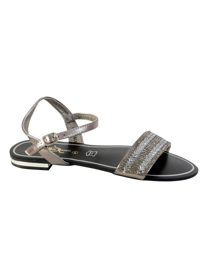 Sandale Femme The Divine Factory HX3677 Noir