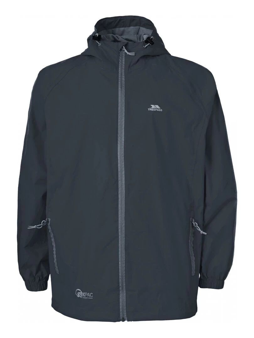 Trespass Qikpac Veste imperméable repliable unisexe Gris