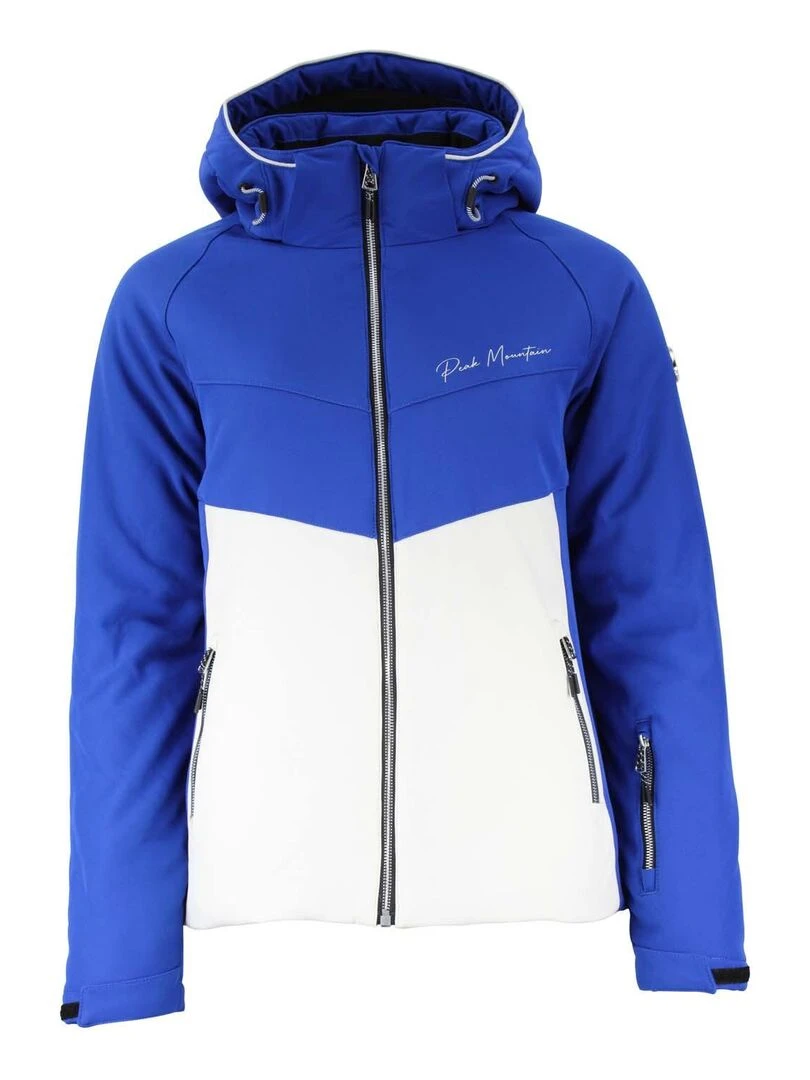 Blouson de ski femme AFOLIR Blanc Bleu