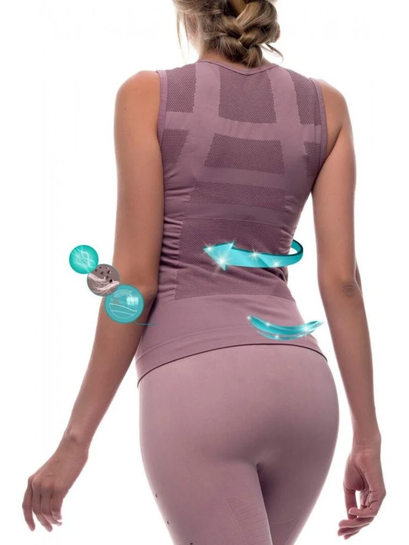 T shirt de sport 3D sans coutures  Namasté   Rose