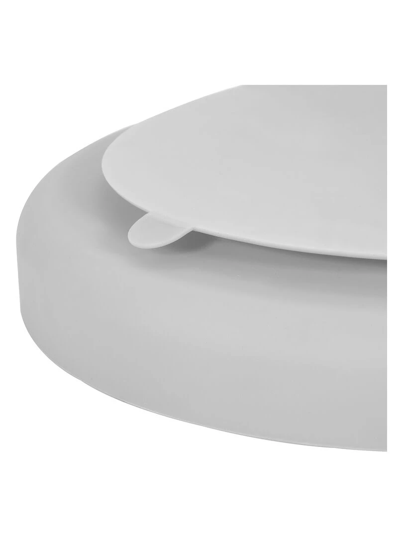 Assiette ventouse en silicone   Gris clair