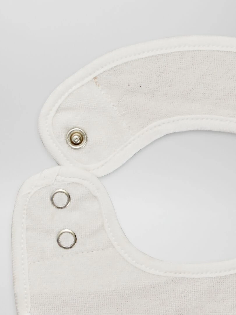 Lot de 3 bavoirs en jersey   Blanc