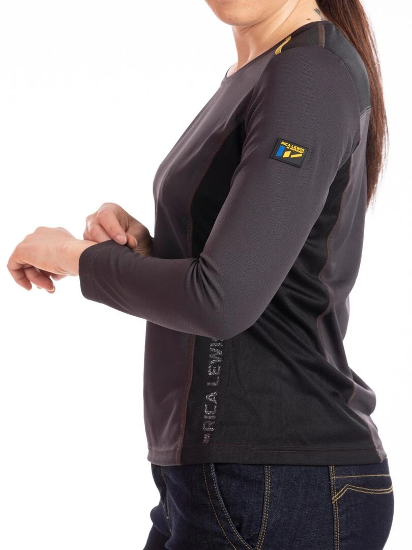 T shirt de travail à manches longues HOLLY 'Rica Lewis'   Gris