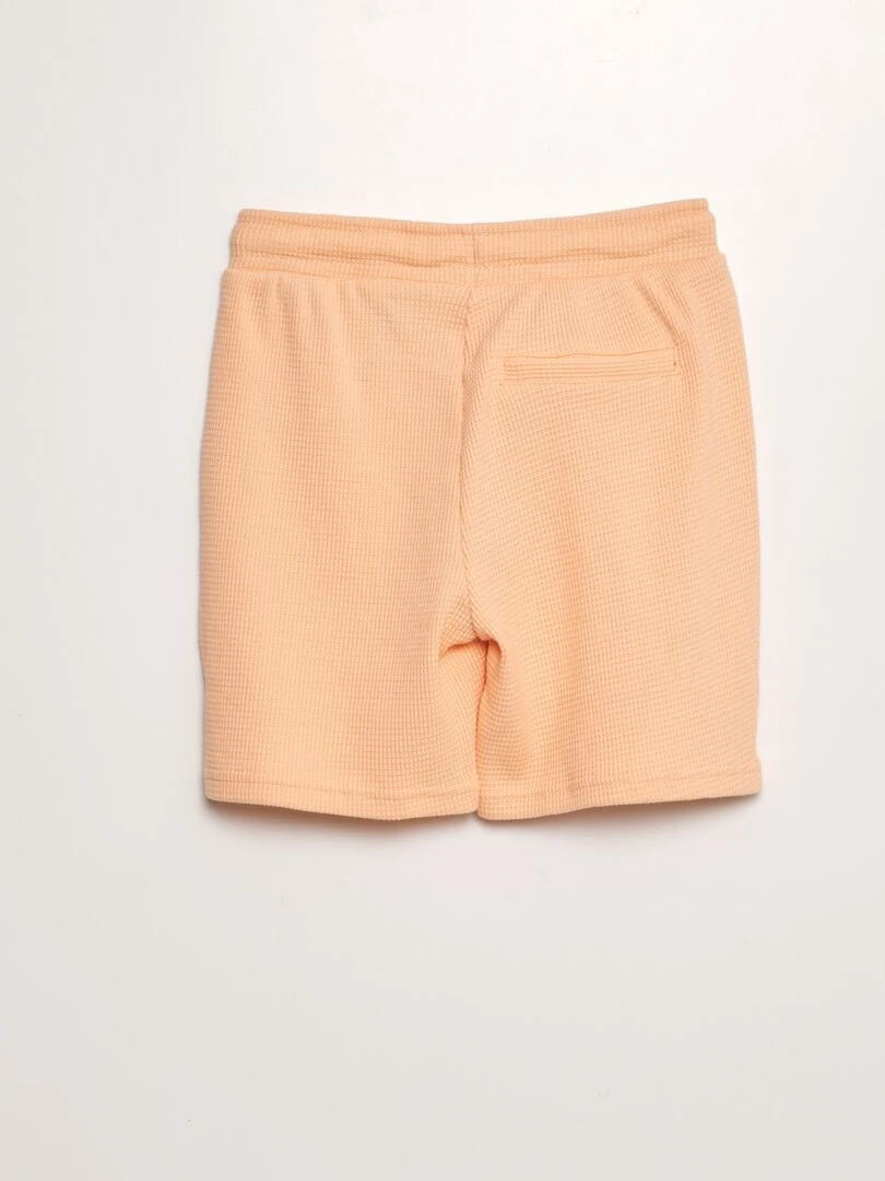 Short en nid d'abeilles Orange