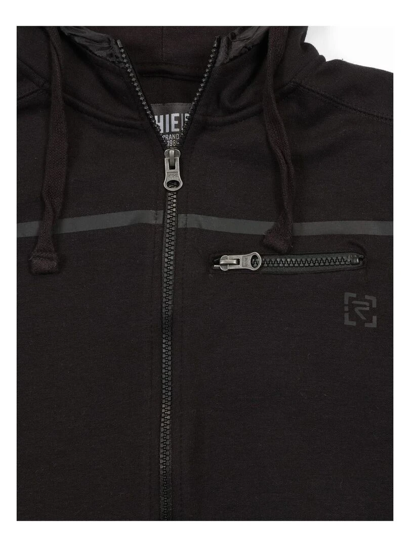 SWEAT ZIPPE CAPUCHE WILEY BOY Noir