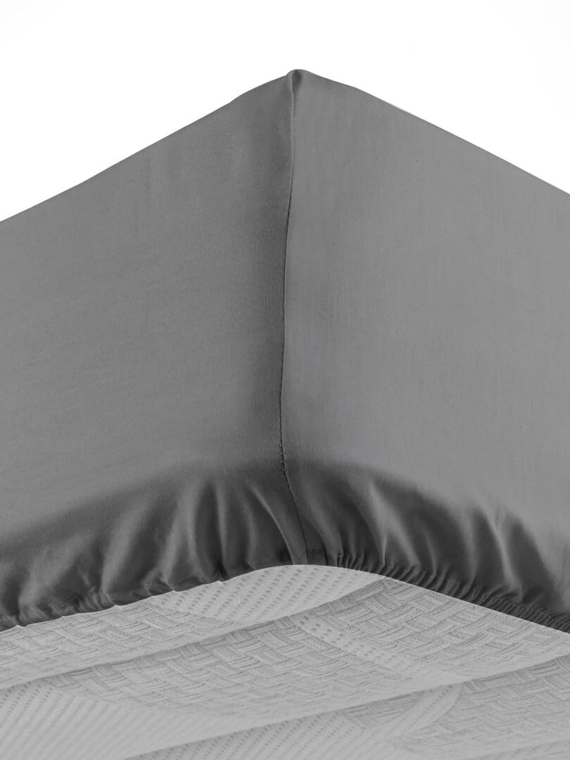 Drap housse Collection Couleur Emotion gris anthracite