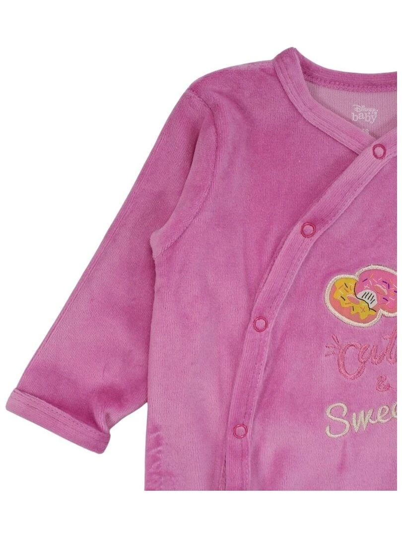 Disney   Grenouillere bébé fille imprimé Minnie en coton   Rose