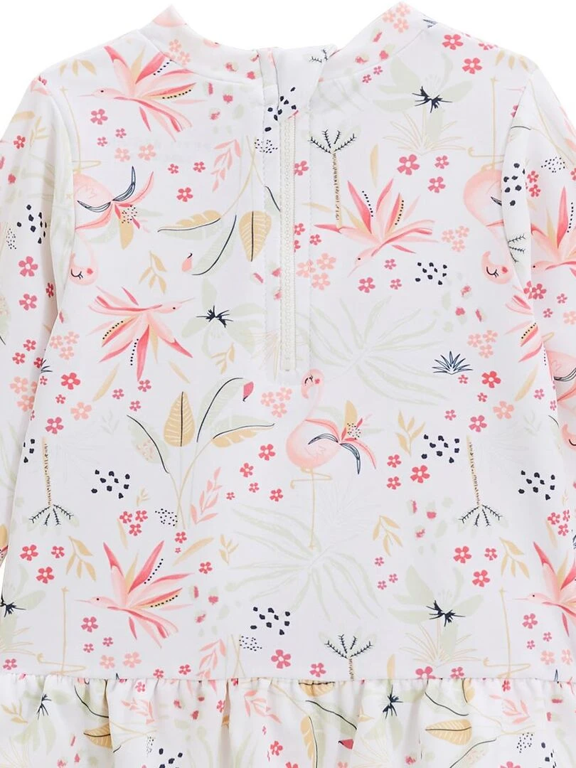 Maillot de bain bébé 2 pièces t shirt de protection UV & culotte Paradise   Rose