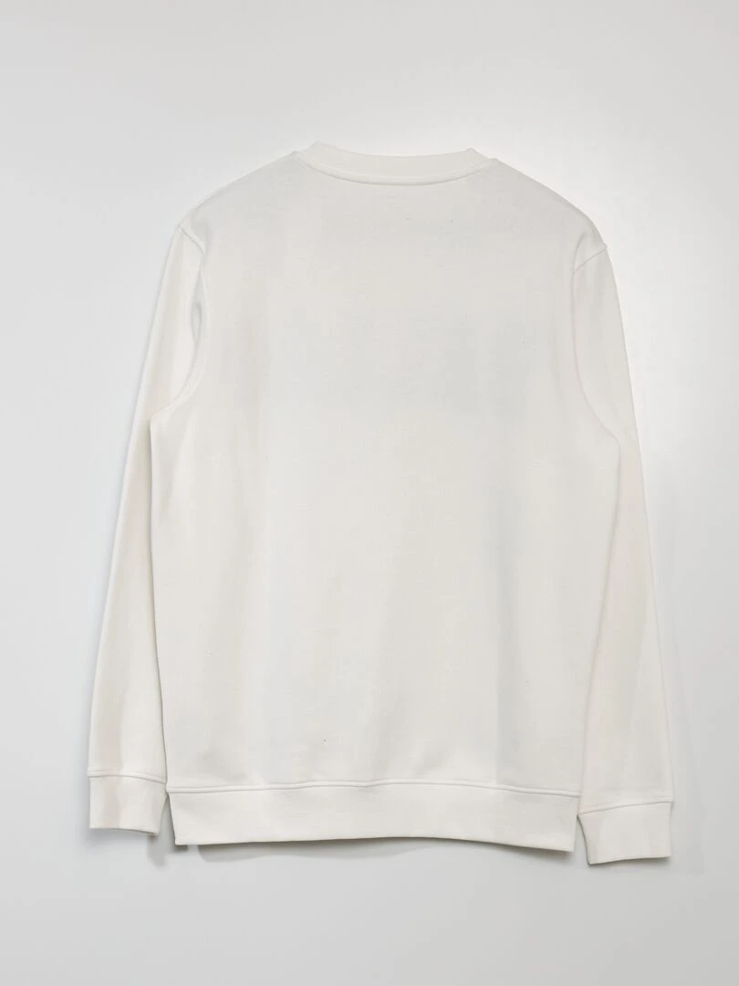 Pull rayé à col camionneur   Blanc/vert