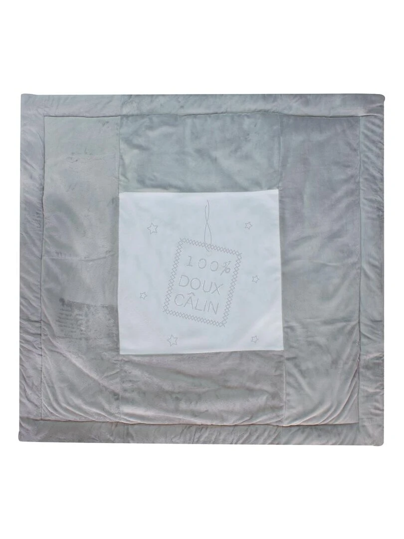 Tapis de parc "DOUX CÂLIN" LES CHATOUNETS Blanc Gris