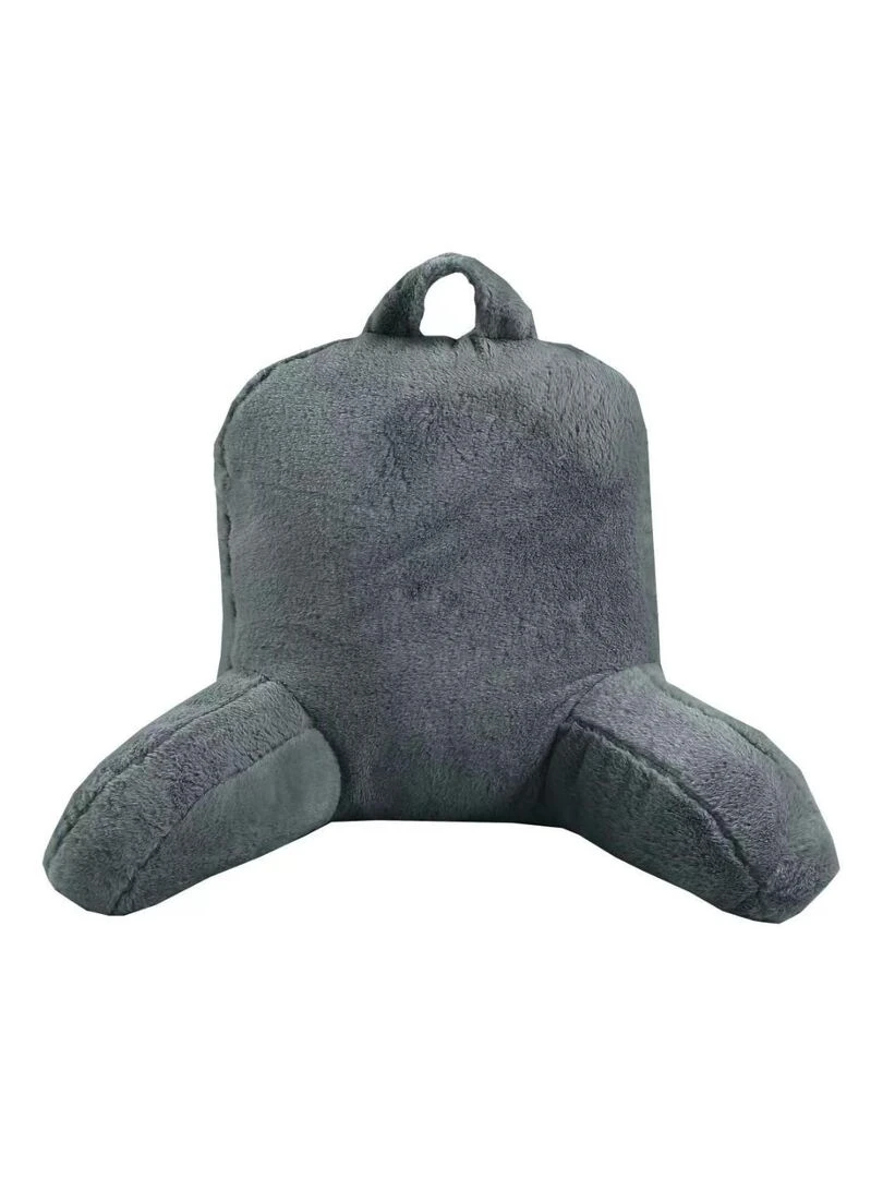 Coussin de Lecture Fourrure Déhoussable Bananair Gris foncé