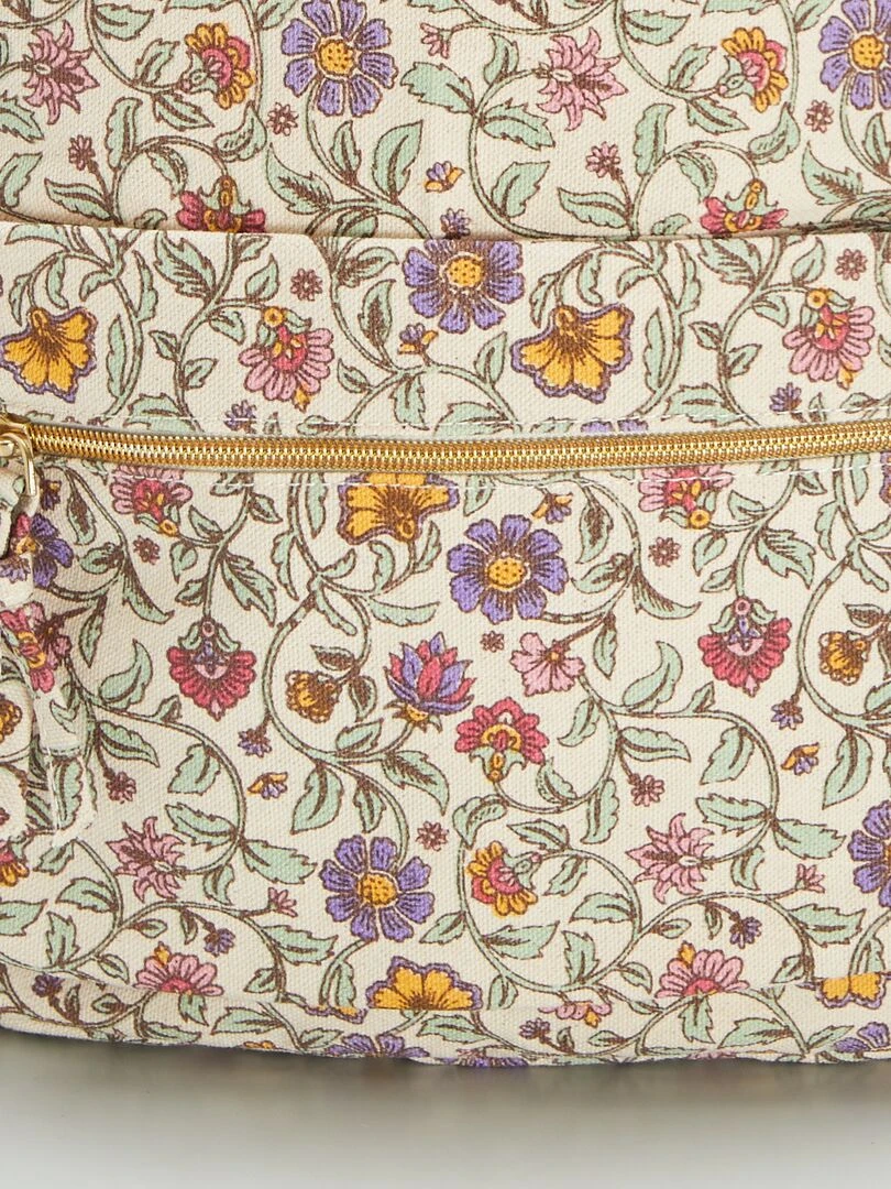 Sac à dos en toile imprimée   ROSE