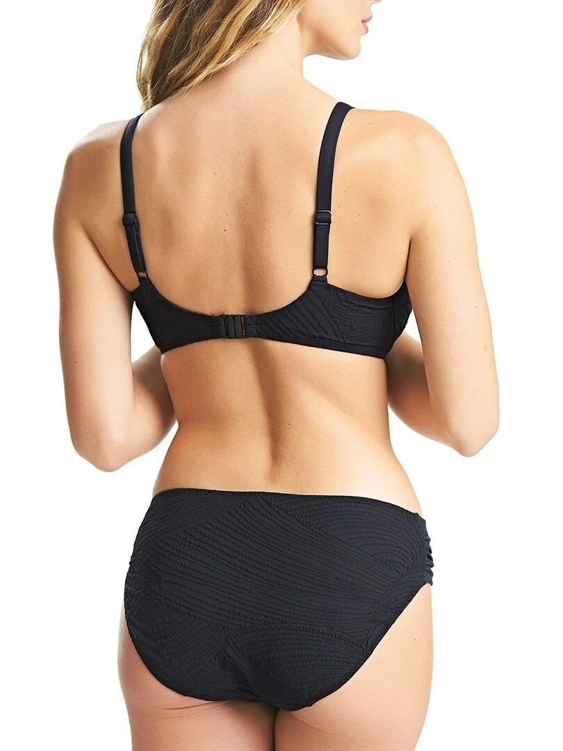 Bas de maillot de bain avec côtés plissés Ottawa   Noir