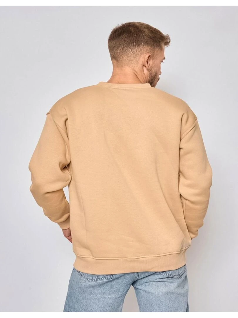 Pull Col Rond Kebello   Beige