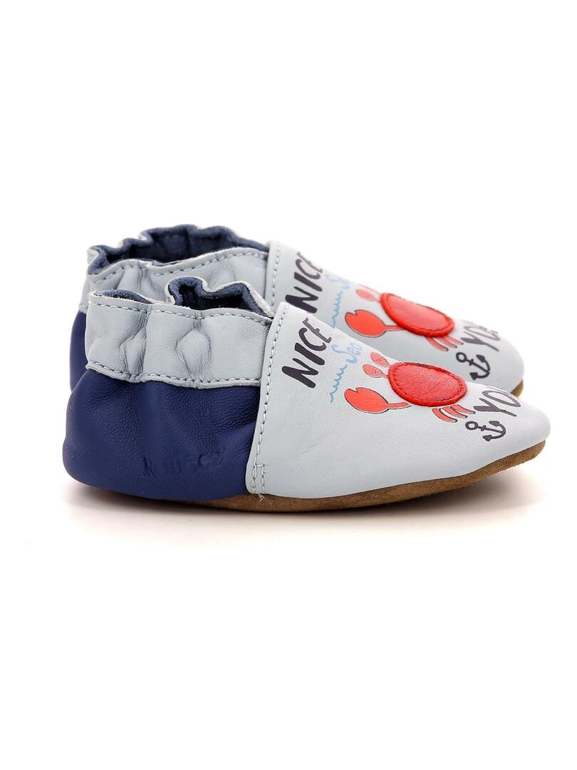 Chaussons Cuir Nice To Sea   Bleu