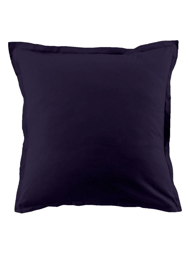 Lot de 2 taies d’oreiller coton uni   Bleu impérial