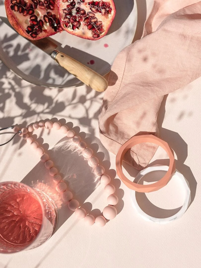 Collier d'allaitement Constance Rond Rose pâle