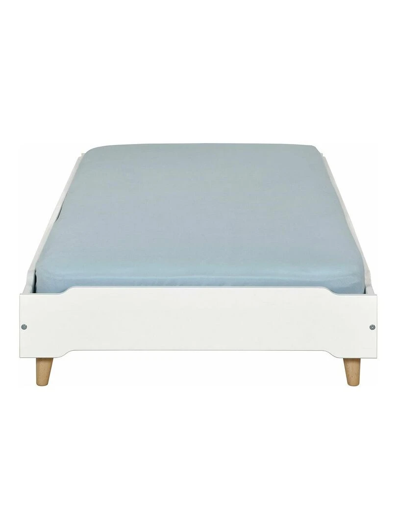 Lit empilable avec pieds et matelas Jelly   AKITEN RETAIL   Blanc Blanc