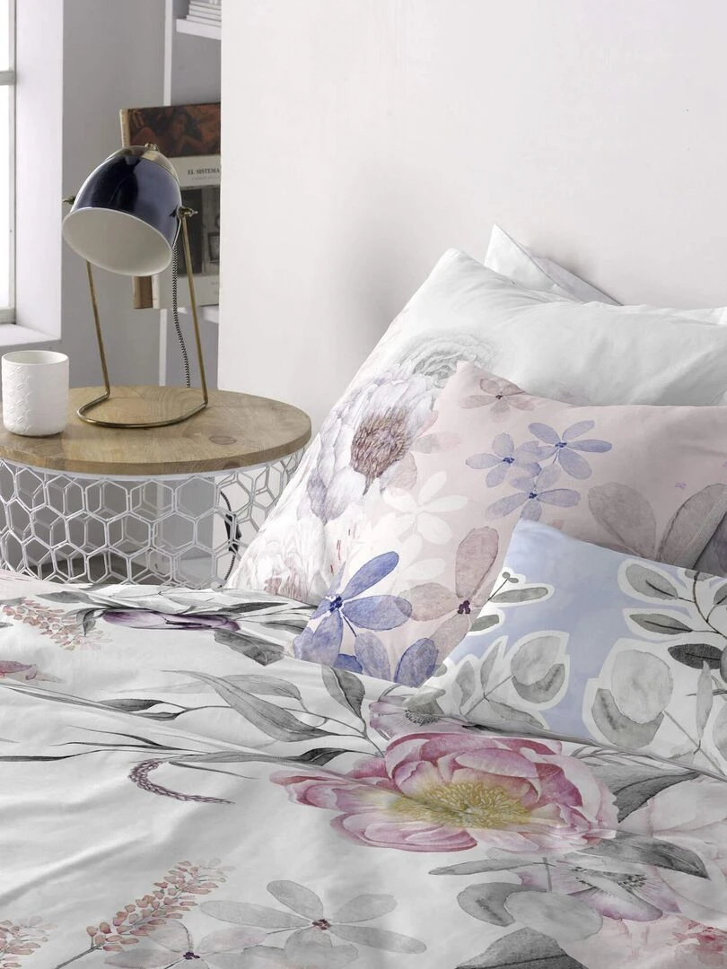 Housse de coussin Delicate bouquet "Happyfriday" Blanc