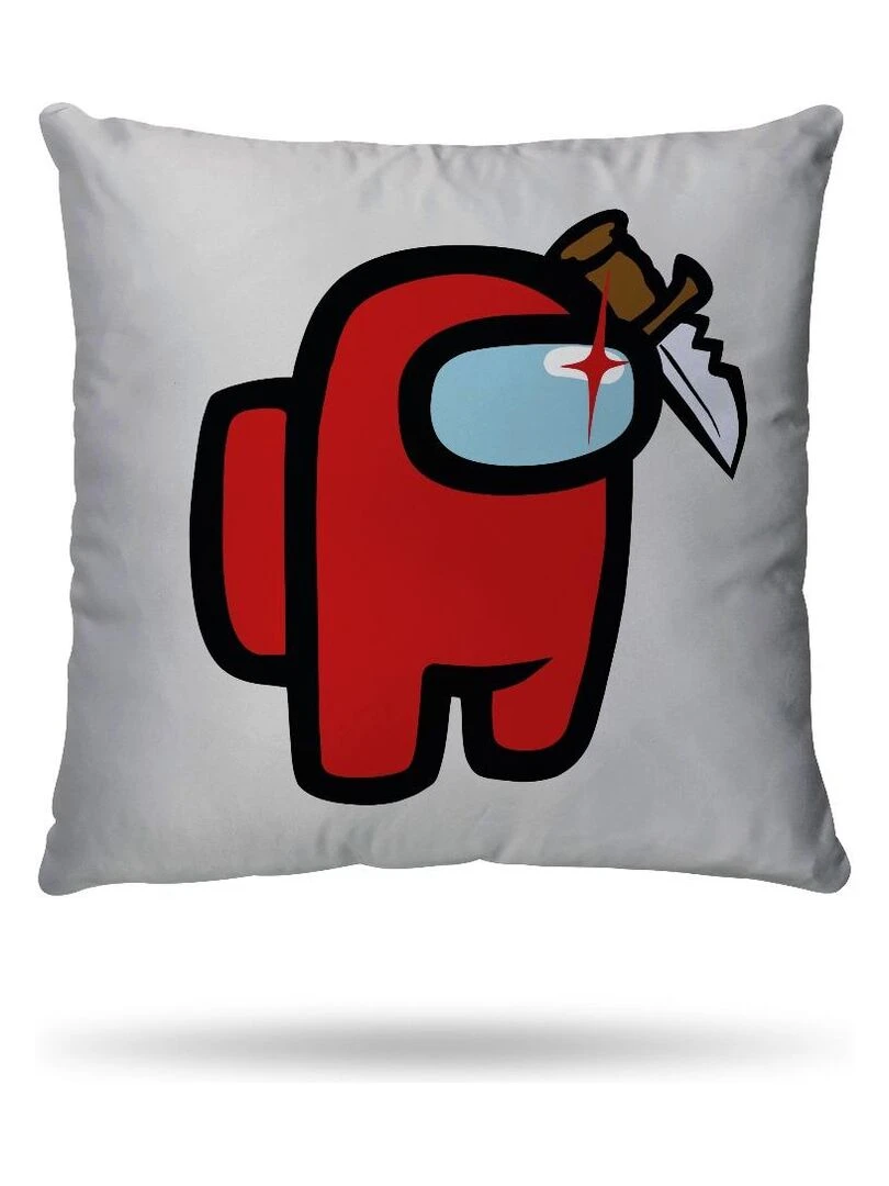 Housse de couette Among Us Imposteurs 140x200 cm et taie d'oreiller   100% Coton   Gris