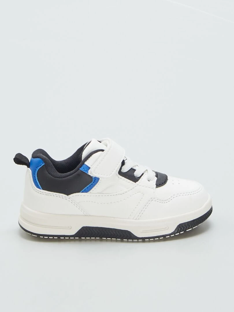 Baskets montantes tricolores Blanc