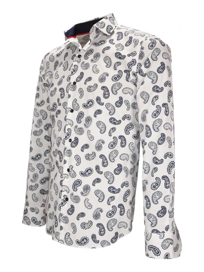 Chemise à motifs SAN SEVERO   Blanc
