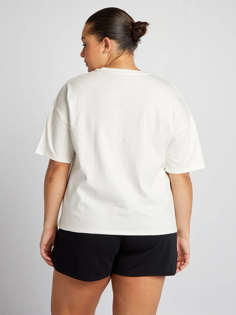 Tee shirt basique manches descendues   Tough Cotton™   blanc