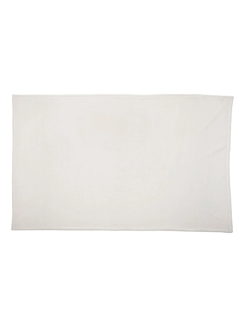 Couverture douce en flanelle 100x150 cm Écru Beige