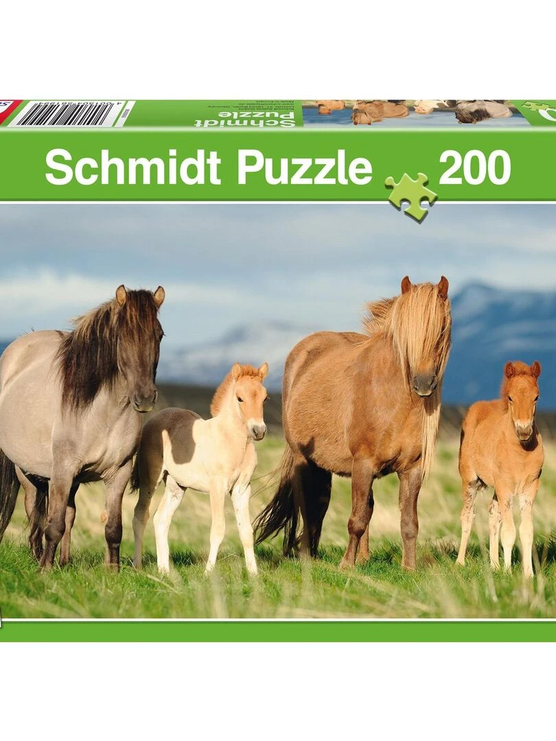Puzzle 200 pièces : Famille Cheval N/A