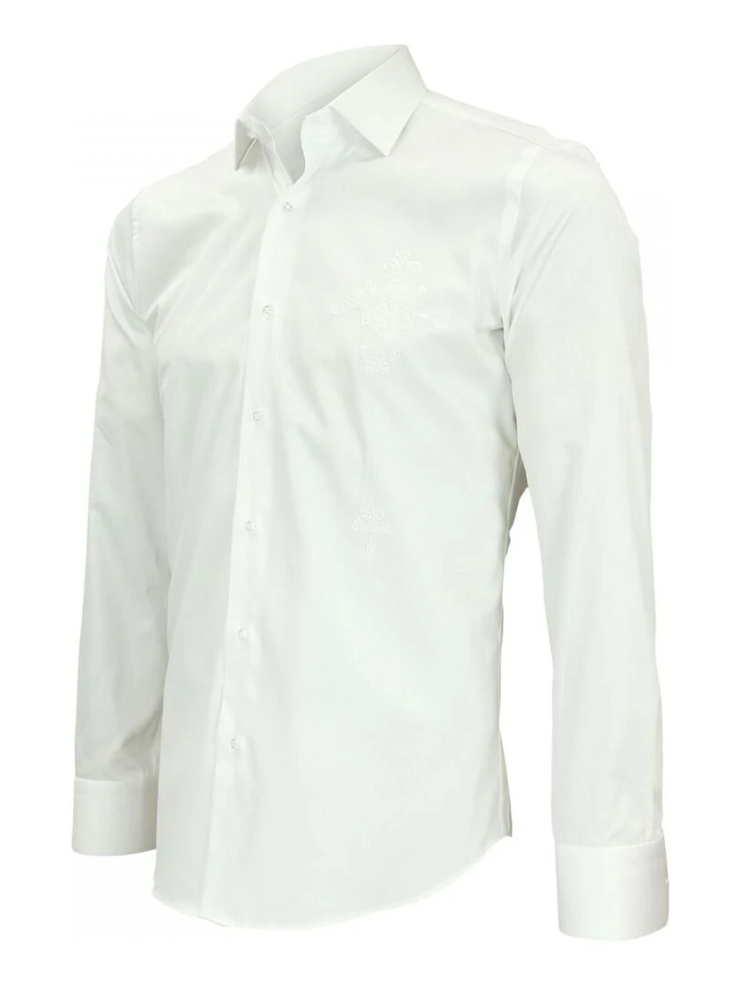Chemise brodée LEEDS   Blanc