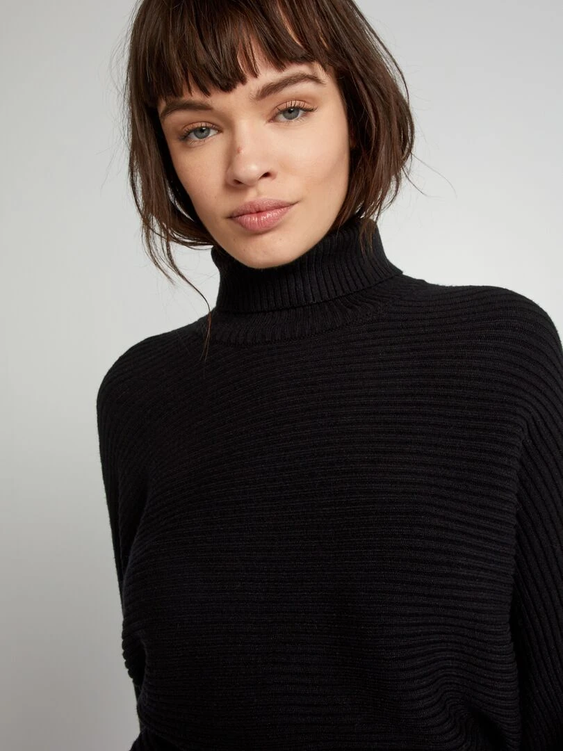 Robe pull longue   noir