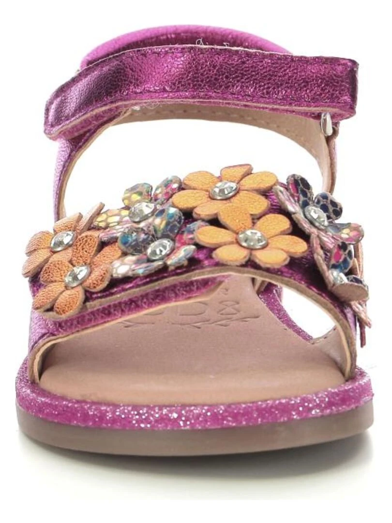 Sandales Cuir Parlotte   Rose fushia