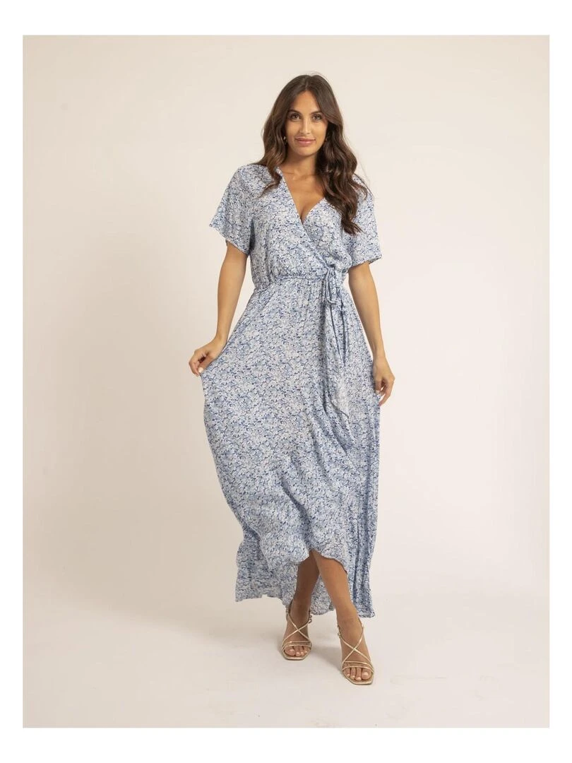 Robe longue motifs IGAELLE Bleu