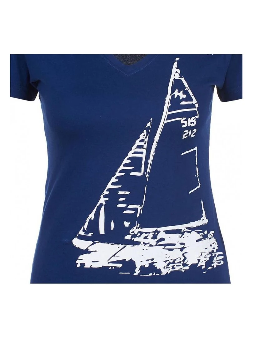 T shirt manches courtes femme ADRIO   Bleu marine